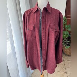Grizzly Mountain Maroon Wool Blend Shirt Jacket Shacket Men’s Size L